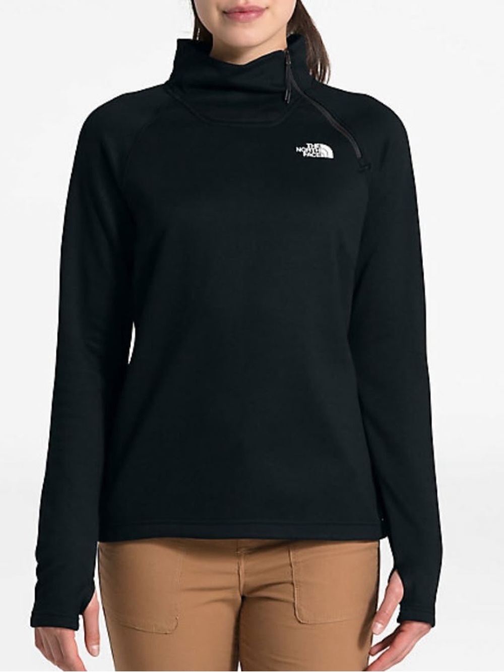 The North Face Black Funnel-Neck Pullover Hoodie